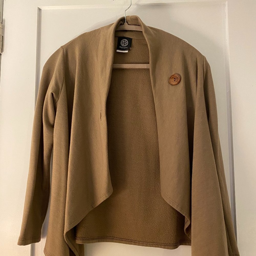 Bobeau Tan Cotton Cardigan